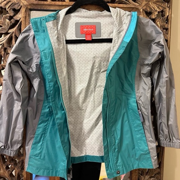 Marmot Girl's Precip Eco Jacket Kids Rain Jacket Size Small Like New - Picture 2 of 5